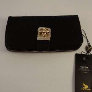 Carteira média preta (ref. 1005)