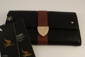 Carteira média preta (ref. 1003)